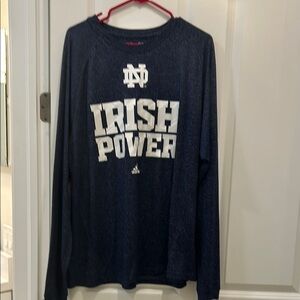 Adidas Notre Dame Irish Power Long Sleeve Shirt - Navy